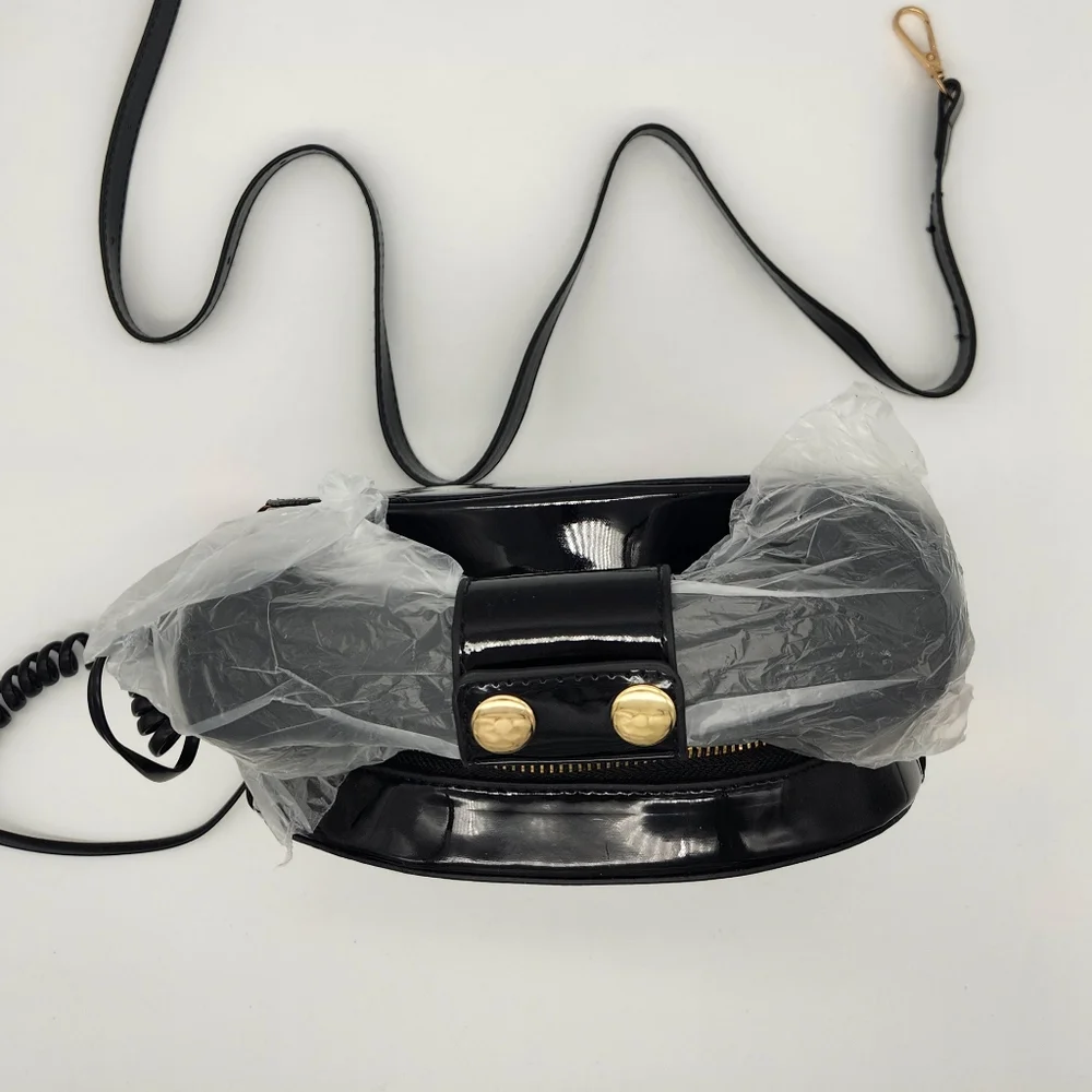 PHONE BAG *NWT* Black Patent. - Picture 3 of 4